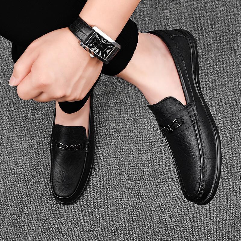 Fashion High Quality Men Wedding Dress Shoes Fashion Breathable Driving Shoes Genuine Leather Handmade Men Flats New Lightweight Loafers