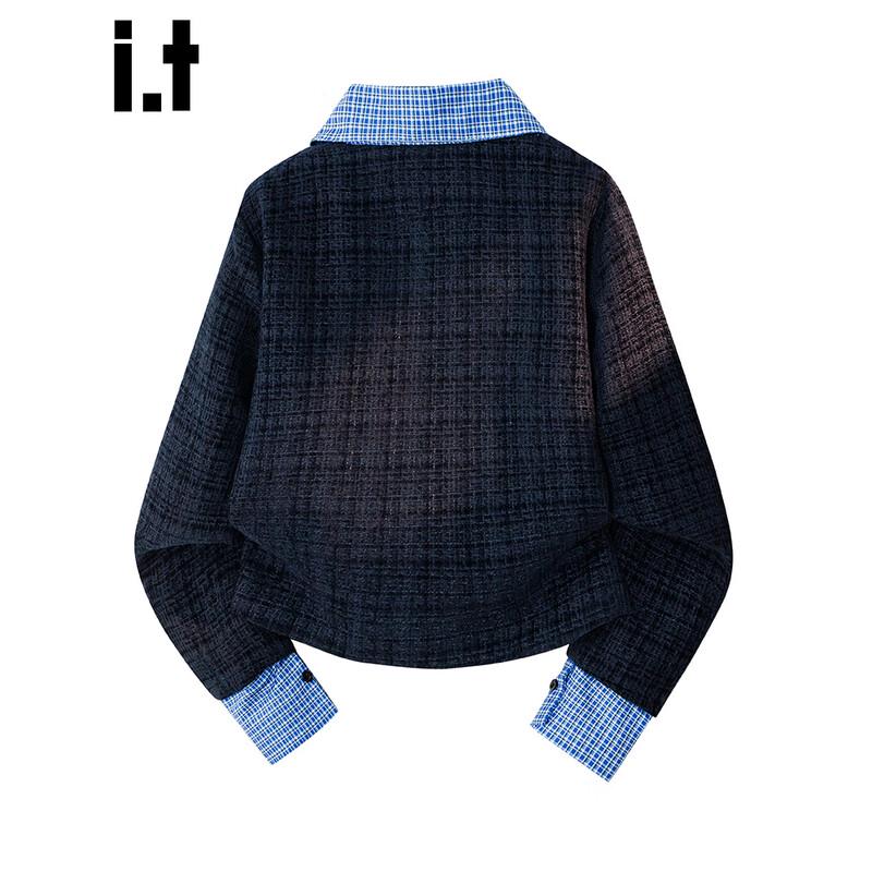 CHOCOOLATEit Women's Faux Two-Piece Tweed Short Jacket