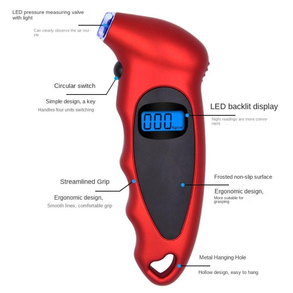 Digital Air Pressure Gauge Mini Manometer Durable Tire Gauge