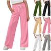 Kids' Fashion Boys' & Girls' Youth Size Elastic Waist Wide-Leg Solid Color Straight-Leg Outerwear Casual Pants