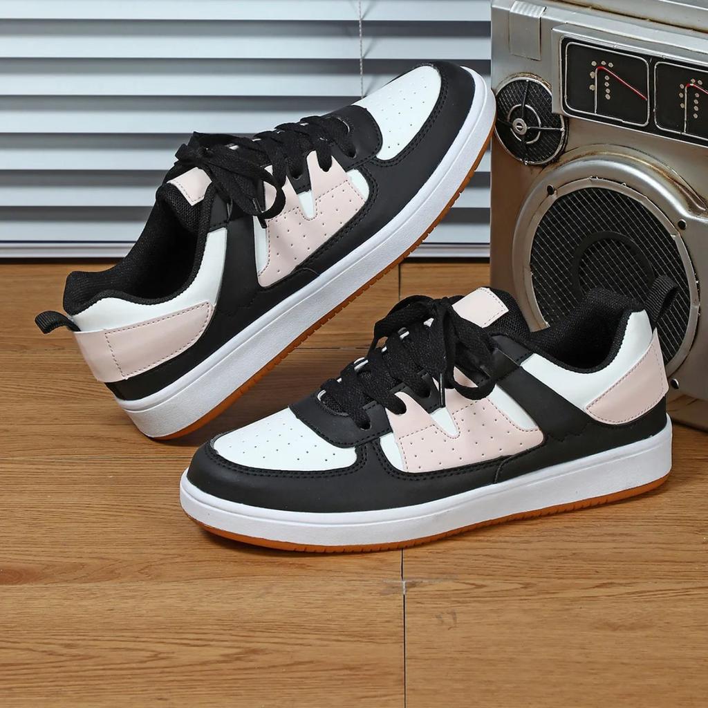 Women Chunky Shoes Trendy Platform Shoes Classic Board Shoes Men PU Leather Casual Sneakers for Outdoor Walking Traveling Jogging