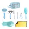 Brush Comb Nail Cutter Pet Grooming Set Cats Dogs Rabbits, Domestic Grooming Supplies for Detangling, De-Shedding, and Coat Brushing