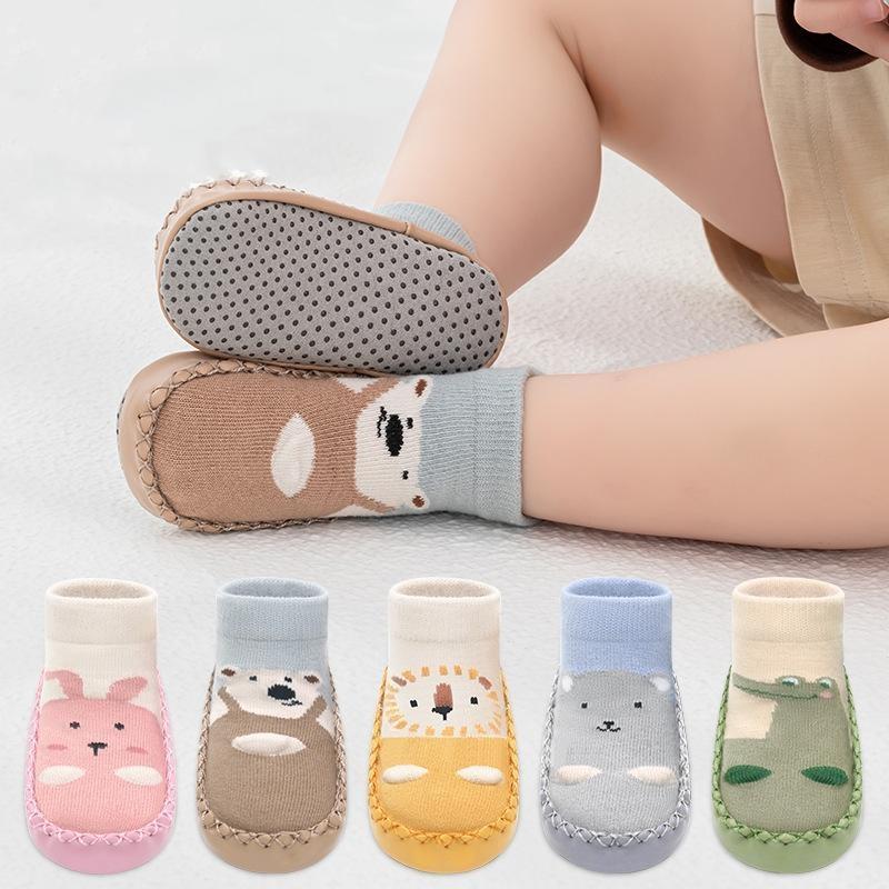 Rubber Soles Shoes Infant Baby Girls Boys Cartoon Shoes Spring Autumn Baby Floor Socks Anti Slip Soft Sole Sock
