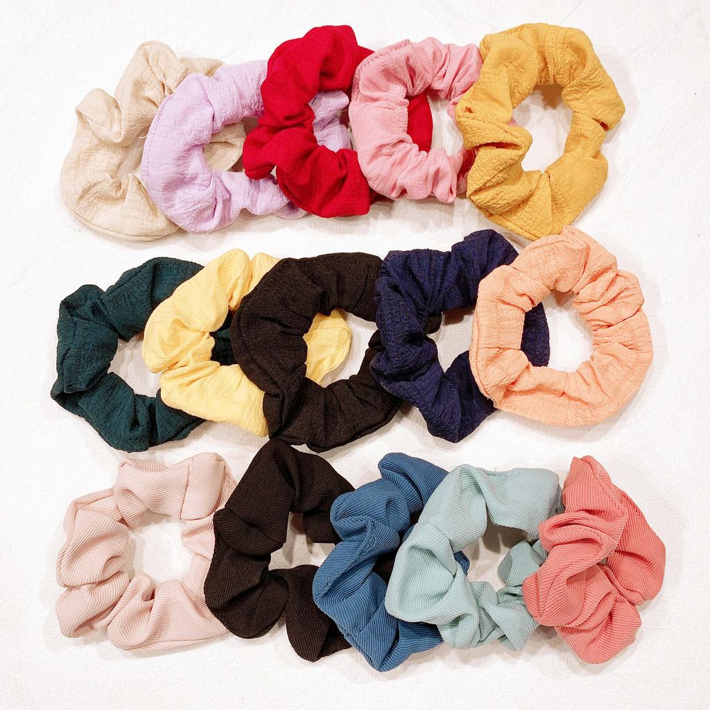 15PCS/Set Women French Elastic Hair Scrunchies For Women Hair Ties Rubber Band Hair Rope Accessories Lady Headdress 2021