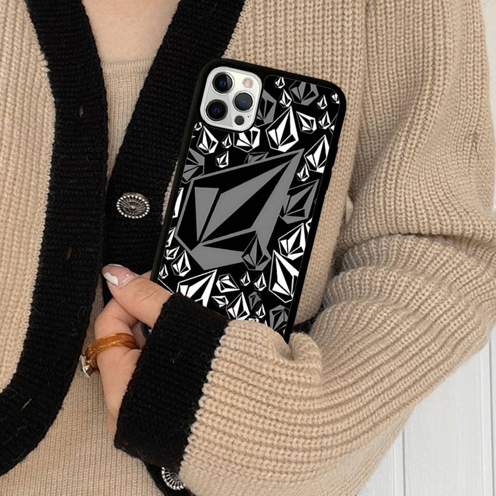 V-Volcom LOGO Fashion For IPhone 17 16 15 14 13 12 11 Pro Max Plus Shockproof PC+TPU Phone Back Cover