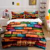Colorful Wooden Blocks Decorative Set Kid'S And Adults' Bedroom Decor, Exquisite Three-Piece Bedding Set Gift