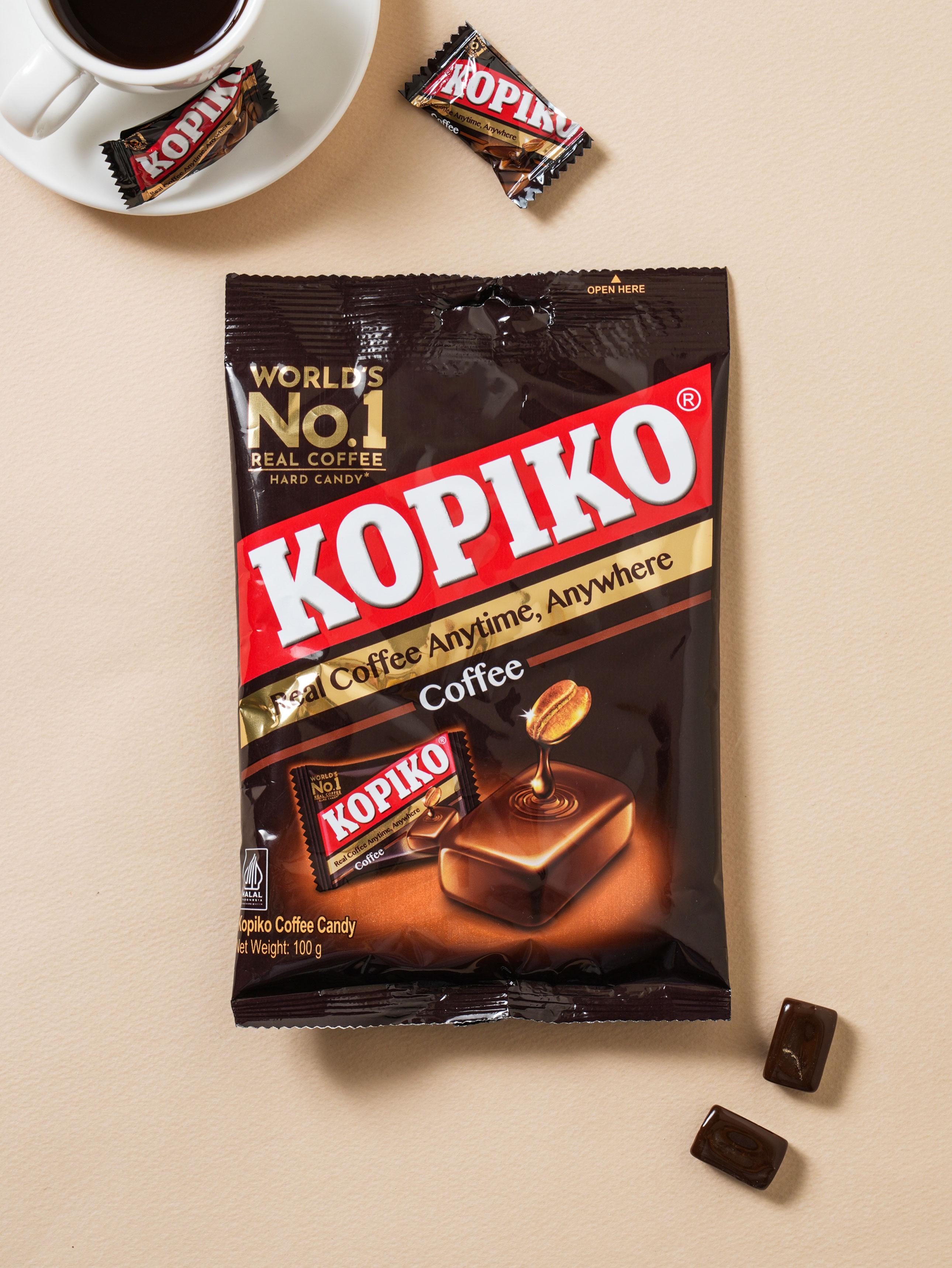 Kopiko Конфеты леденцы со вкусом кофе 100г Пакет 1ea