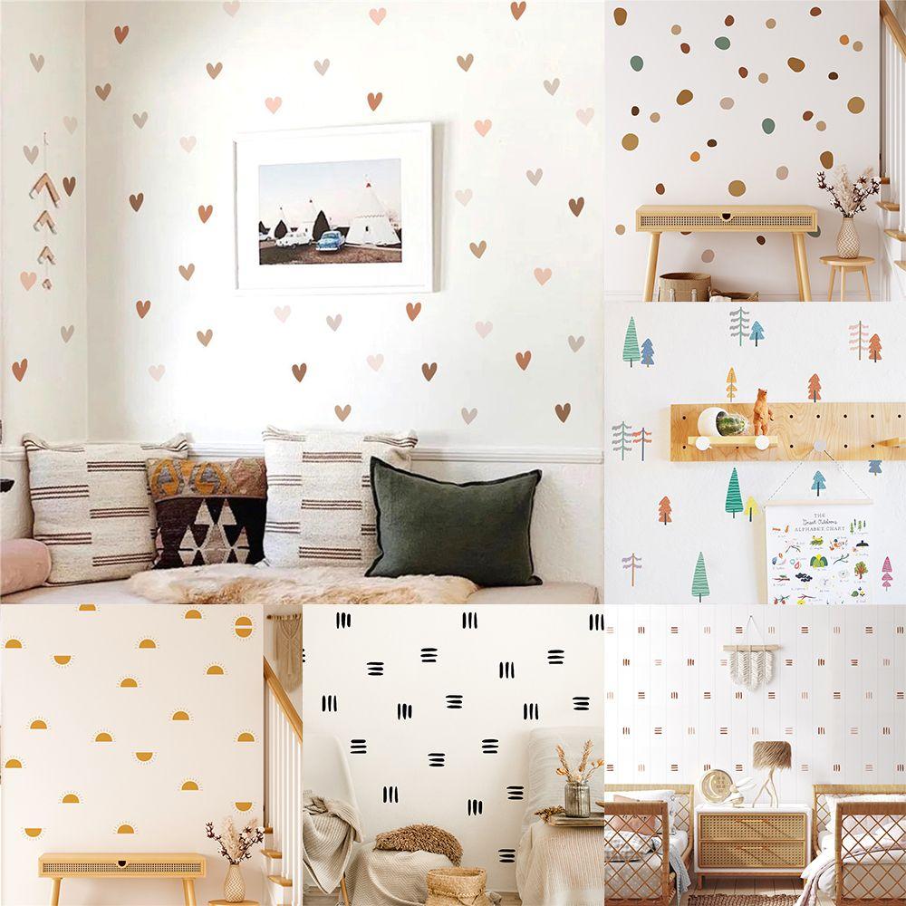 

Nordic Kids Room Warm Home Decor Boho Polka Dot Wall Stickers Baby Room 1