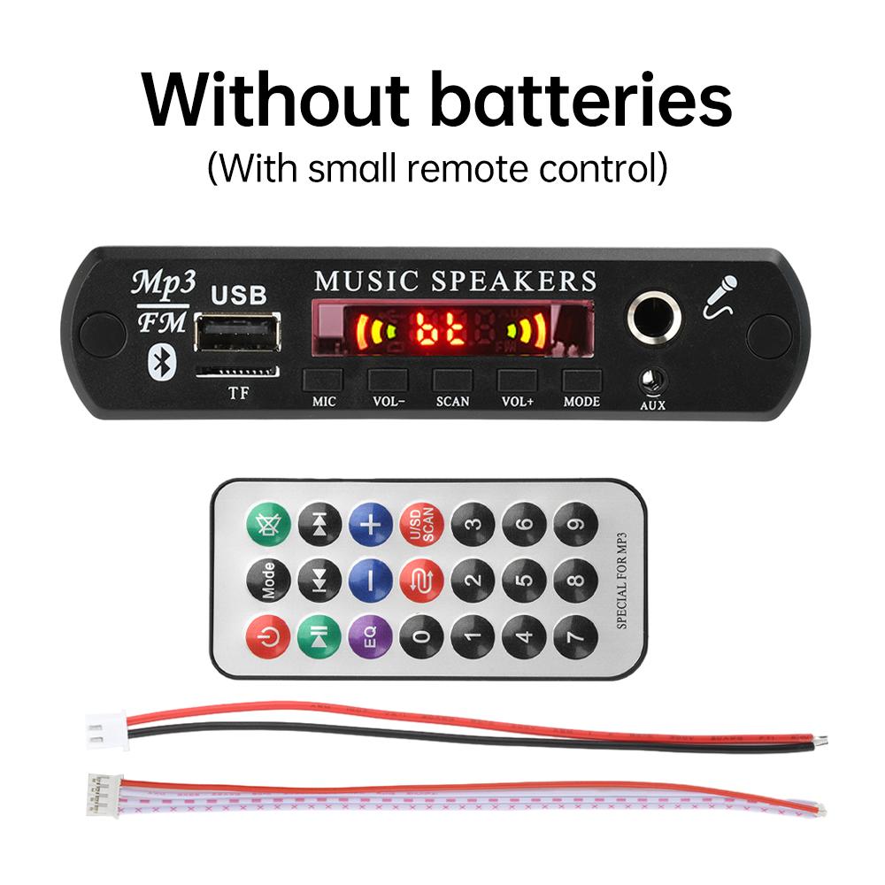 DC 12V MP3 BT Decoding Board Car Audio Decoding Module  USB TF FM Radio Module MP3 Bluetooth Music Player Without Amplifier