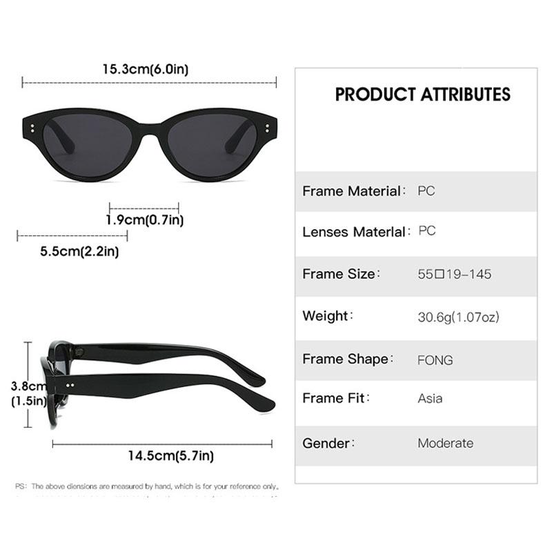 Vintage Sexy Ladies Cat Eye Sunglasses Women For Men Popular Luxury Brand Designer Sun Glasses Trend Punk Rivet Eyeglasses UV400