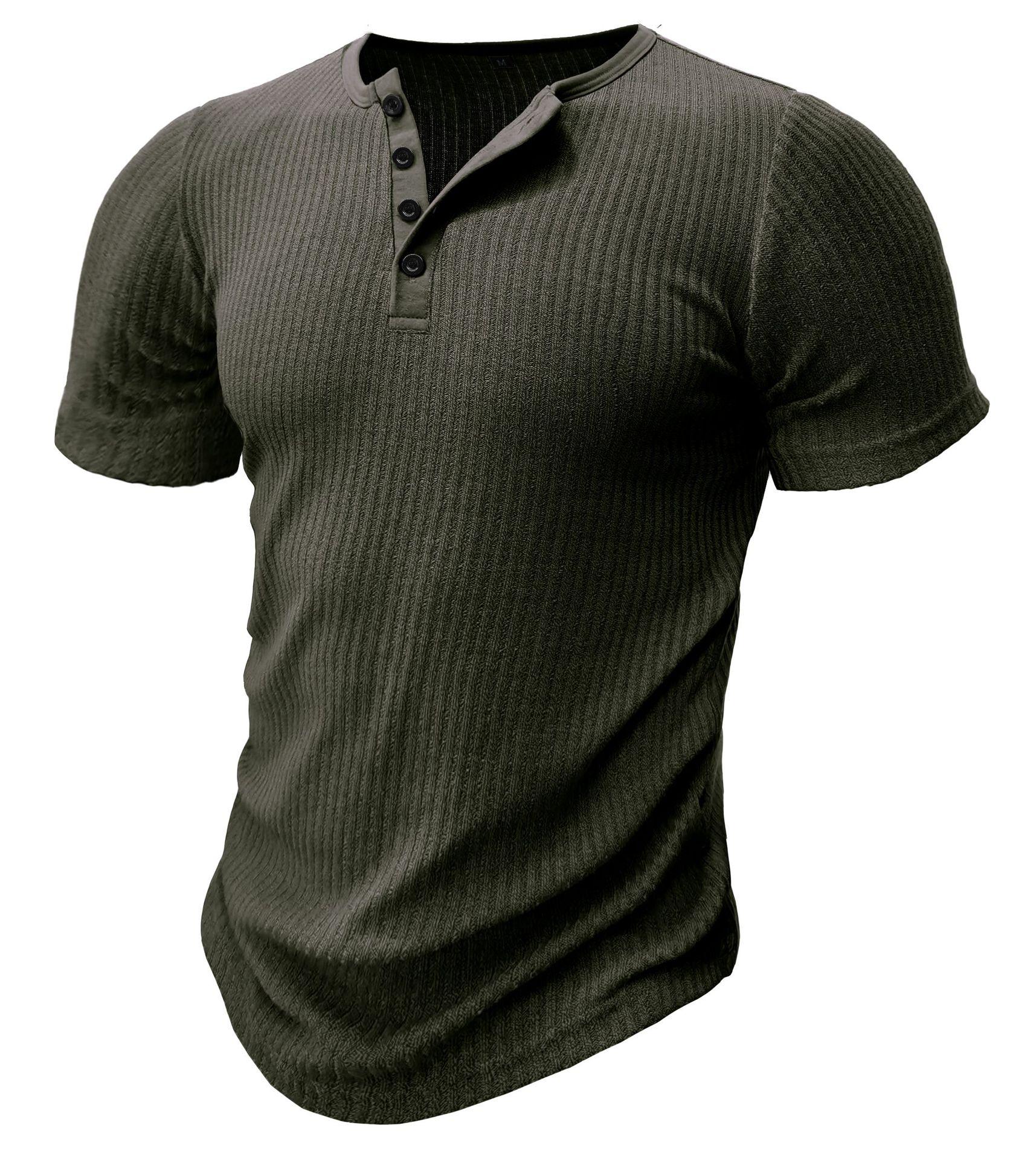 

Men’s Slim Fit Muscle Henley Shirt L армия зеленый
