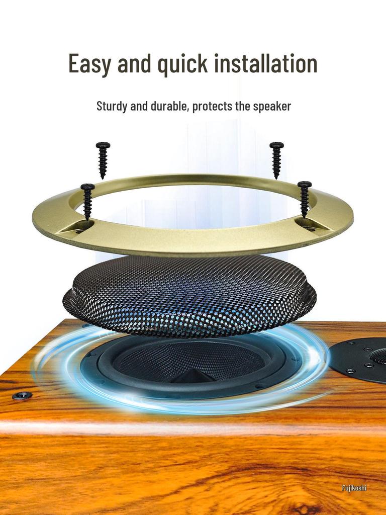 Metal Mesh Speaker Grille Dustproof Covers: 2-inch, 3-inch, 4-inch, 5-inch, 6.5-inch, 8-inch, 10-inch for Car Speakers.