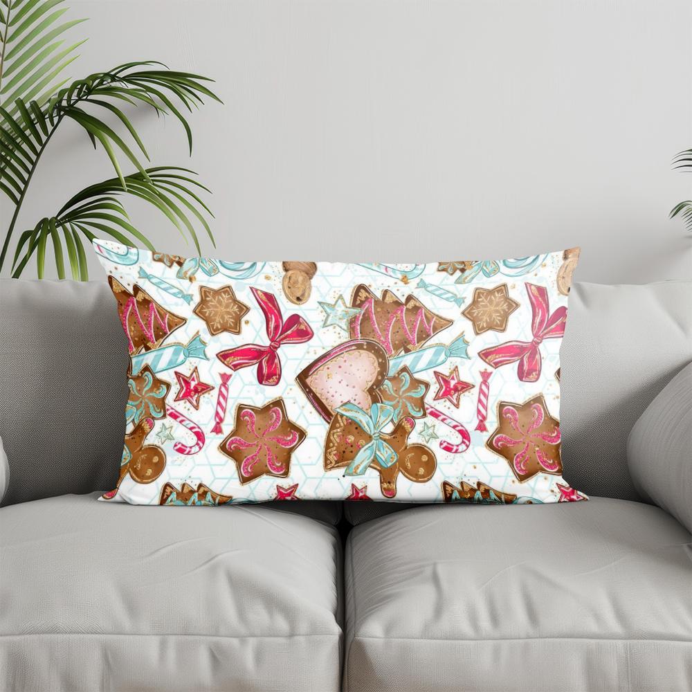 Home Decor Candy Cookies Pattern Throw Pillow Suitable For Sofa Bedroom Car Pillow Cover Cushion Rectangular Back Cushion