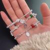 Bijuterii Cadou Brățară din mărgele de pietriș natural Brățări boeme fermecătoare Accesorii din cristal Lanț Mărgele de orez unisex Brățară turcoaz
