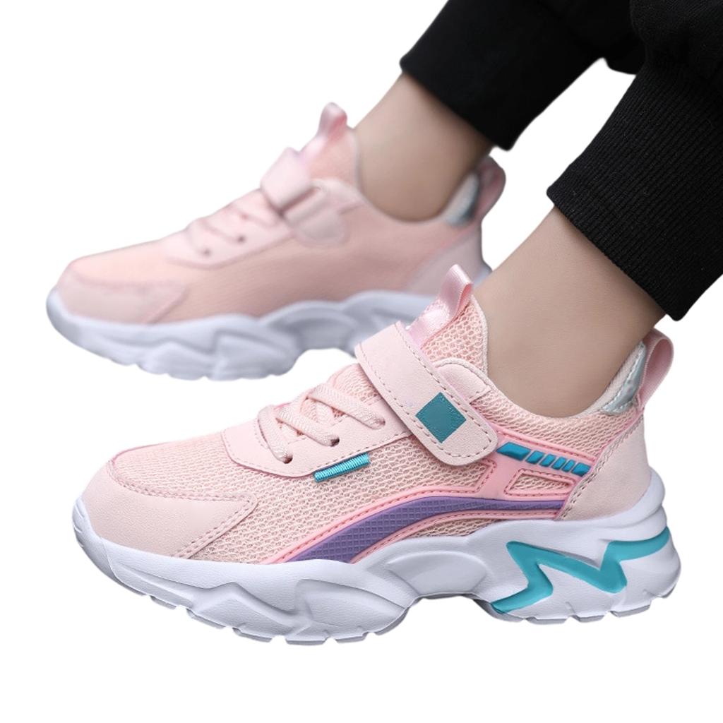 Children Walking Shoes Lightweight Breathable Mesh Sneakers with Adjustable Hook and Loop Closure Durable Non-Slip Outsole for Kids
