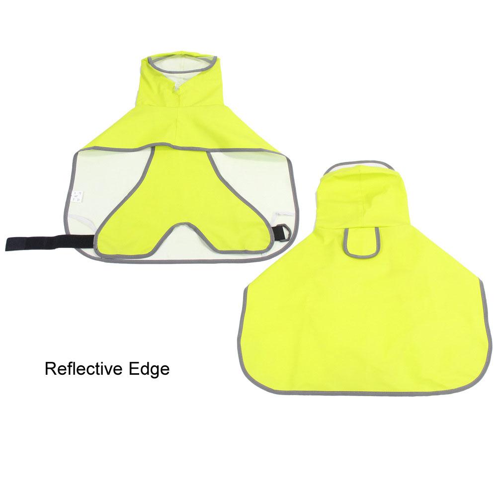 Impermeabile per cani Impermeabile morbido PU traspirante Giacca antipioggia per cani di piccola taglia Cappotto antipioggia per cani con cappuccio trasparente Protegge la pancia