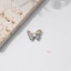 LZ16 Luxury Metal Butterfly Zircon Nail Jewelry