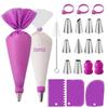 40-Piece Cake Decorating Nozzle Set With TPU Piping Bag Icing Scraper Buttercream Frosting