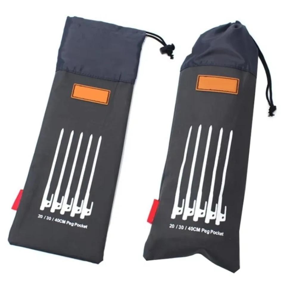 1 Pcs Outdoor Tent Pegs Bag Camping Tent Accessories Hammer Wind Rope Tent Nail Storage Pouch Cover Case Travelling Supplies