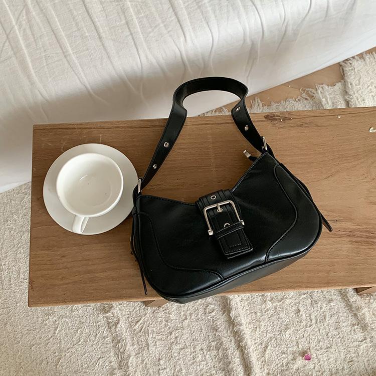 

Сумки Женские сумки Ретро-сумка подмышкой Дизайн-сумка в виде полумесяца Сумка-мессенджер через плечо Сумки чёрный