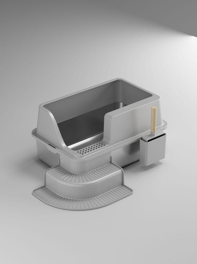 Stainless Steel Open Cat Litter Box - Wide, Thickened, Anti-Splash, Anti-Corrosion & Easy to Clean