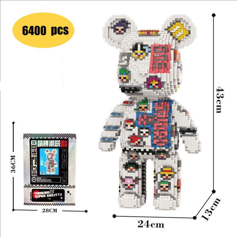 Kawaii Bear Building Blocks,assembly Toys,Ornaments, Home Decor,Creative Building Blocks,Thinking Developing Toys,Toys for Gifts