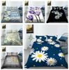 3D Flower Bedding Set King Queen Bed Duvet Cover Pillowcase 2/3pcs Women and Girls Duvet Cover Soft Quick Drying Home Textile