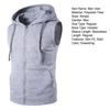 Gilet Uomo Yousheng Apertura con Zip Gilet Leggero con Cappuccio con Grandi Tasche Colore Unico Top Estivi per la Corsa Casual