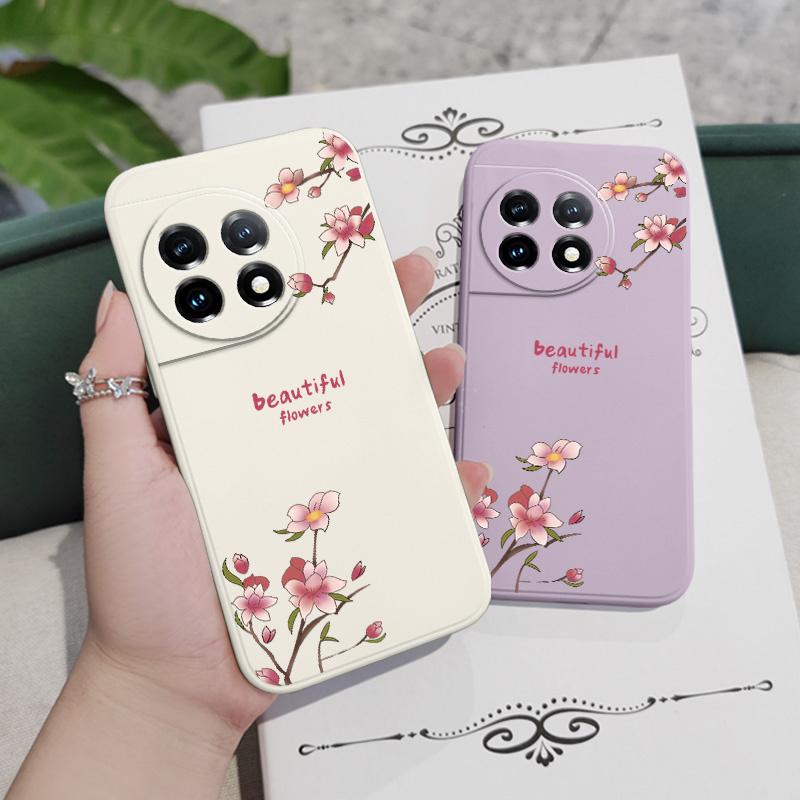 Beautiful Peach Phone Case For Oneplus 12 12R 11 11R 10 10R 10T 9R 9RT 9 8T 8 7 7T Pro 5G Liquid Silicone Cover