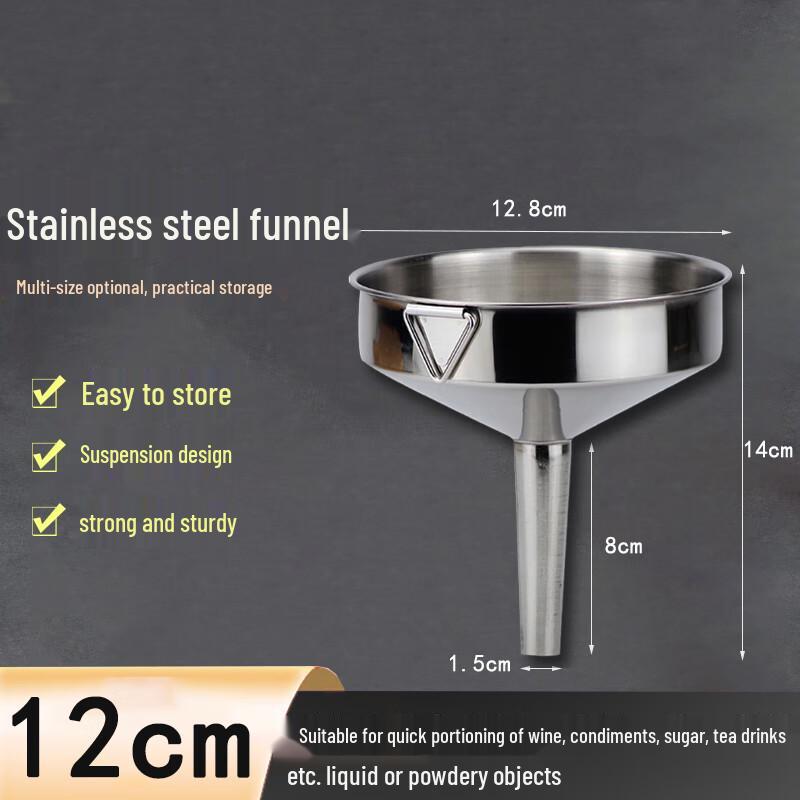 

Homeglen Stainless Steel Funnel with Extended Spout