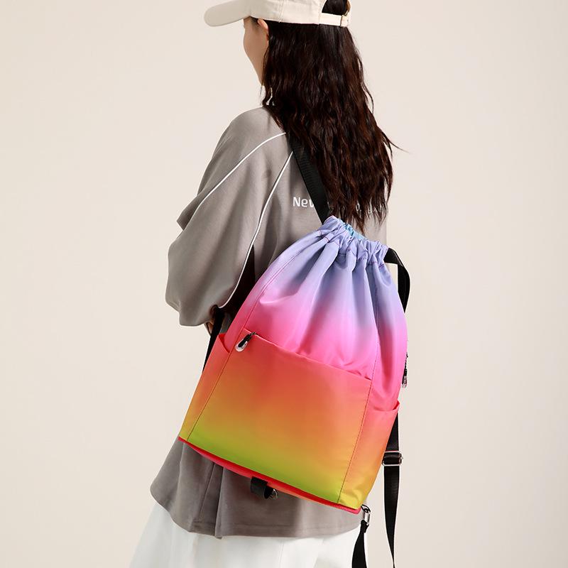 Lightweight Foldable Drawstring Backpack for Travel and Sports Fitness