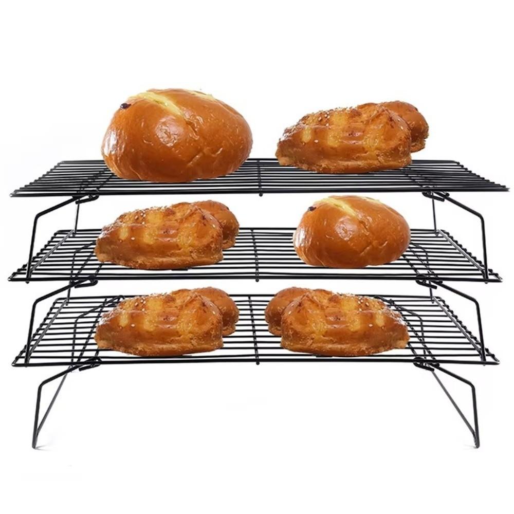 Stackable Baking Tray Non Stick Wire Grid Dry Cooler Cake Cooling Rack  Kitchen