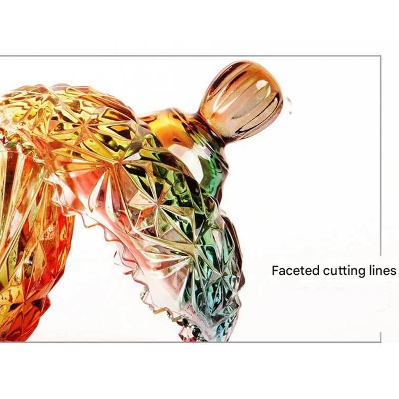 Beautiful European Style Multicolored High Transparency Glasses Candy Storage Jar for Decors and Organization at Homes