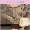 Women Spring Vneck Knit Blouse With Solid Color For Casual Wear