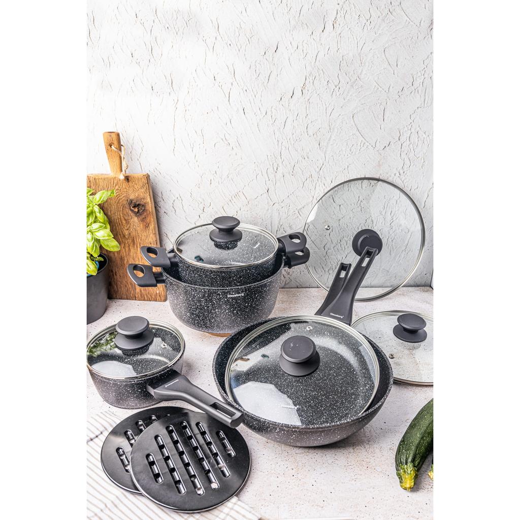 Set of Pots with Non-stick Marble Coating 12-piece KLAUSBERG KB-7657