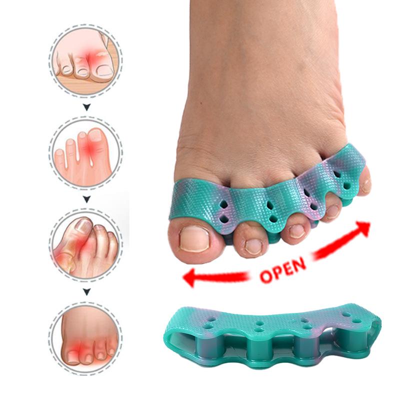 Colorful SEBS Five-Hole Toe Separator for Bunions and Overlapping Toes