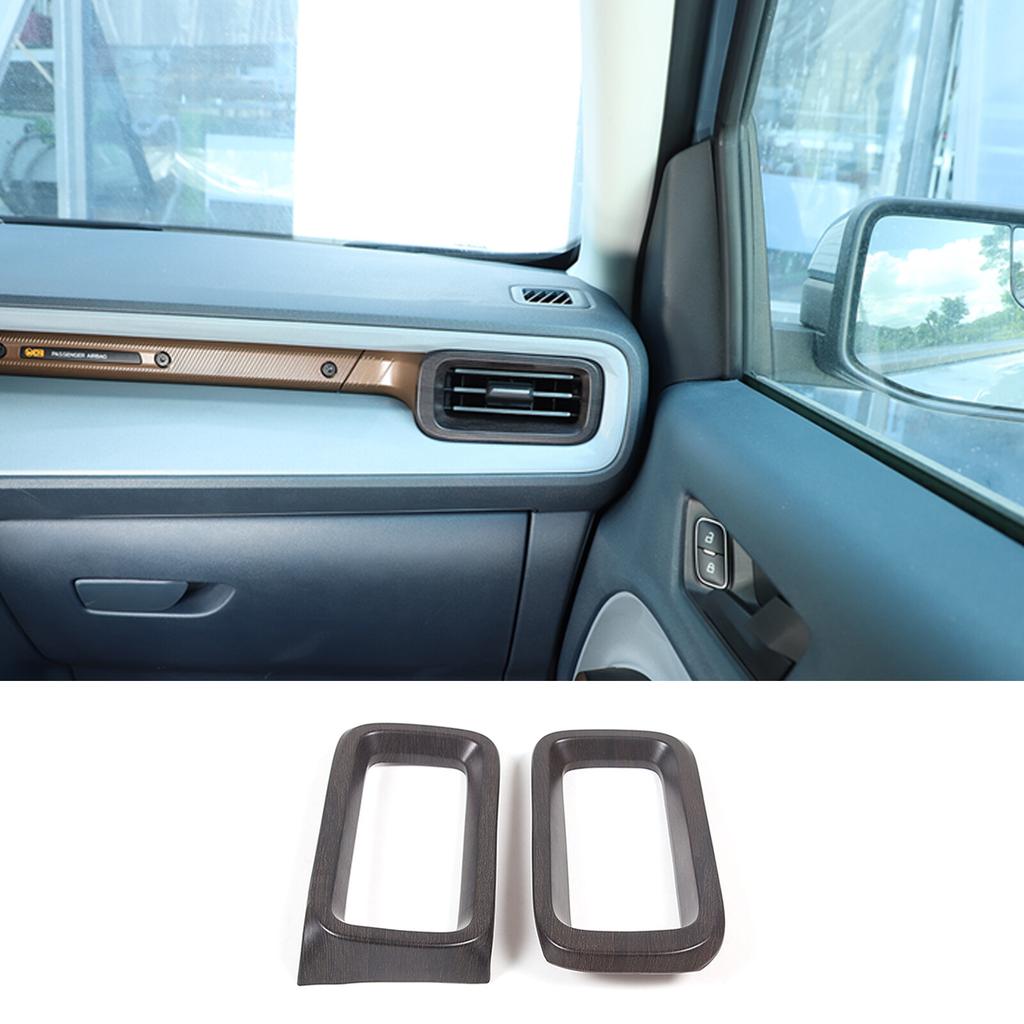 ABS Oak Grain Dashboard Side Air Vent Frame Trim Cover For Ford Maverick -23