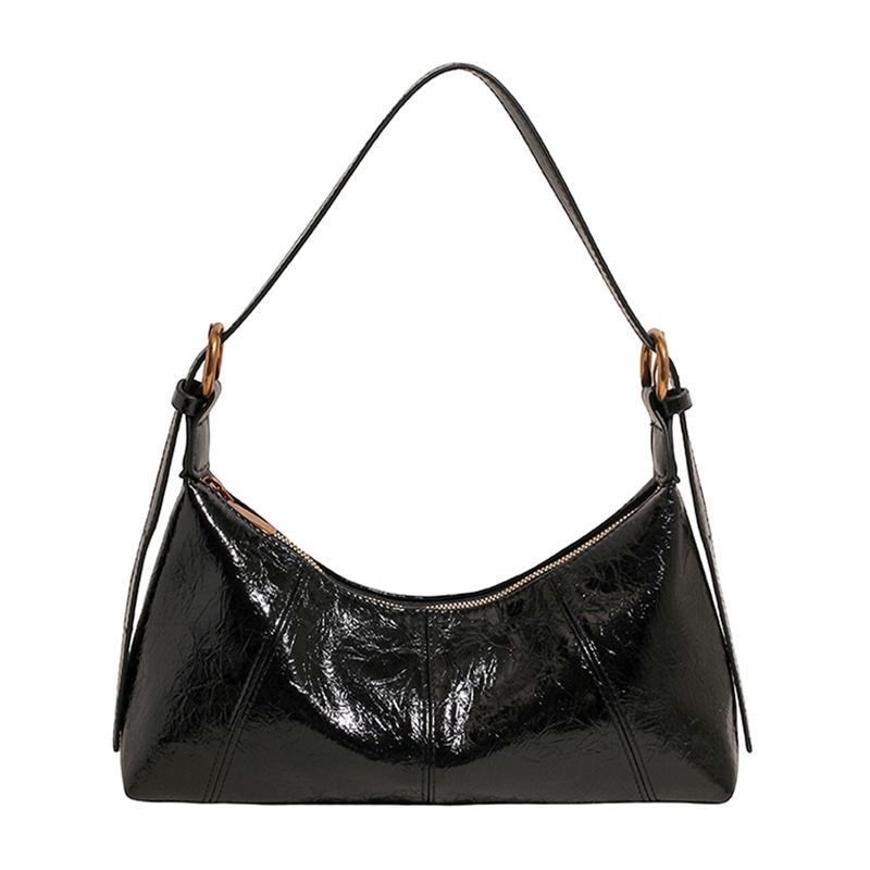 

Корейская нишевая сумка-круассан, новинка осени и зимы, женская высококлассная сумка-мессенджер для ежедневных поездок на работу, сумка под мышку, модная и универсальная 30*17*9 чёрный