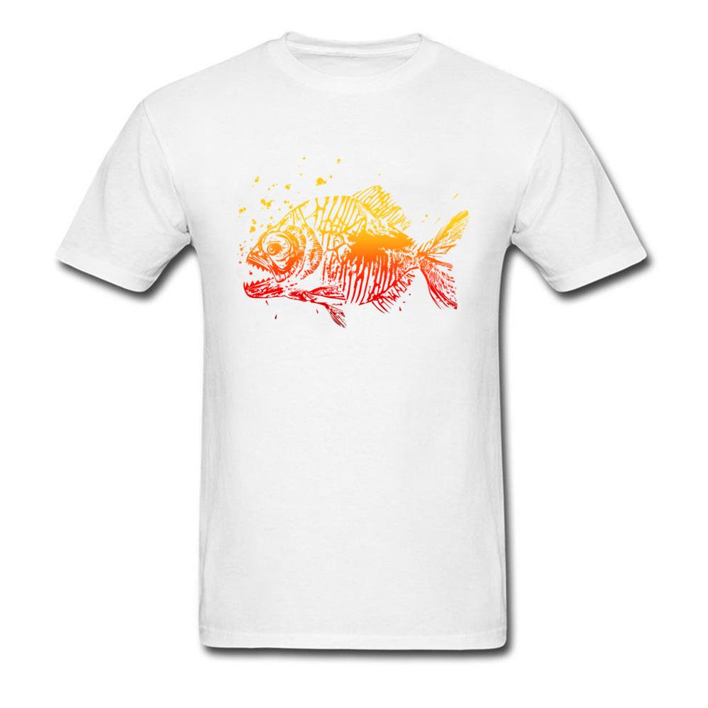 

Fire Piranha Fish Tshirt Hokkaid Tuna Unisex White Black T Shirt 2018 New Arrival Unisex s Fashion Tee Shirts For Unisex Cotton S