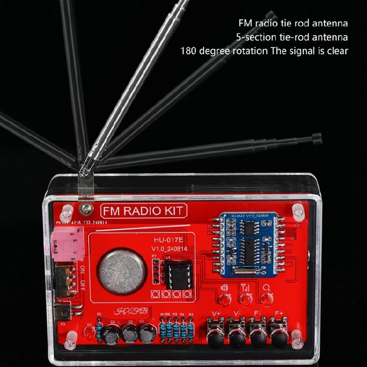 Wireless Receiver DIY Kit Mastering Soldering While Building FM Radio Standard RDA5807 (87-108MHz)
