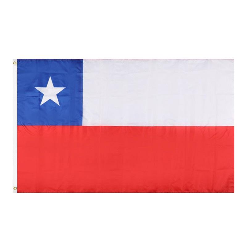 Custom Chile Flag 90x150cm Outdoor Polyester Decoration