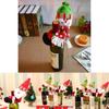 Manchons pour bouteilles de vin Père Noël et Bonhomme de neige avec design cartoon pour décoration de fête de Noël