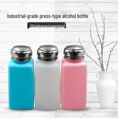 Bottiglia in Plastica a Pressione con Tappo in Acciaio Inossidabile per Alcool, Solvente o Unghie – Dispenser Quadrato Vuoto per Pulizia PCB.