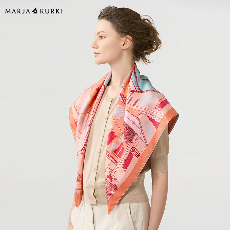 

Шарф из тутового шелка MARJA KURKI с принтом «Итальянский город»