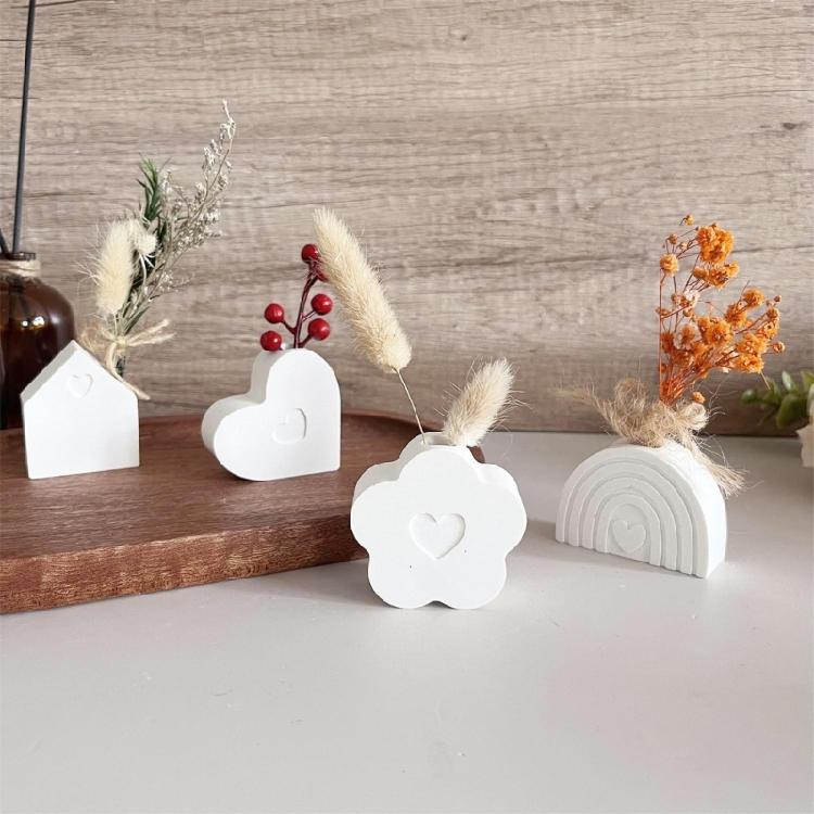 Elegant Rainbow Shaped Sturdy Silicone Flower Pots Mould Tool Must Have Accessory for Home Use Resin Art Enthusiasts