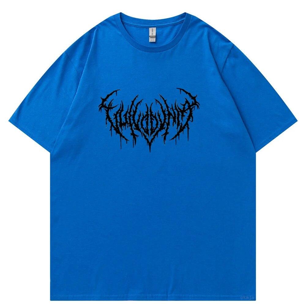 Hip Hop Gothic Street Punk Unisex T-shirts Korean Black Oversized Tshirt Toppar Harajuku Grafisk Tshirt WoUnisex Unisex Tops Tee