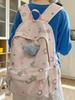 Style Girl Backpack With Star Print Nylon Lightweight Casual For Teenagers