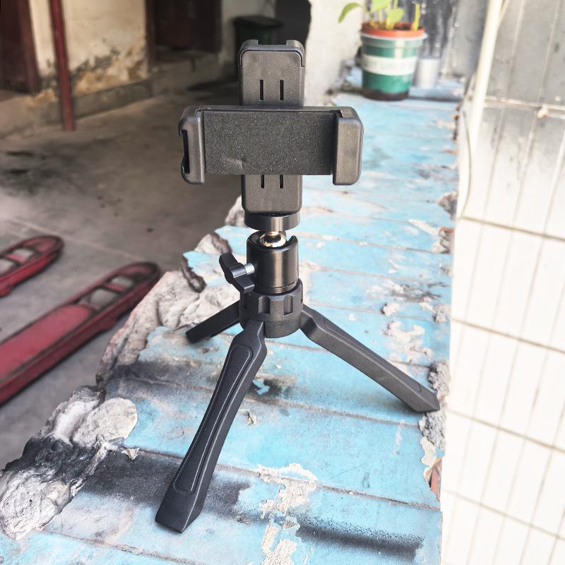 Support de Téléprompteur de Téléphone pour Double Appareil avec Pince Double Face et Trépied de Bureau