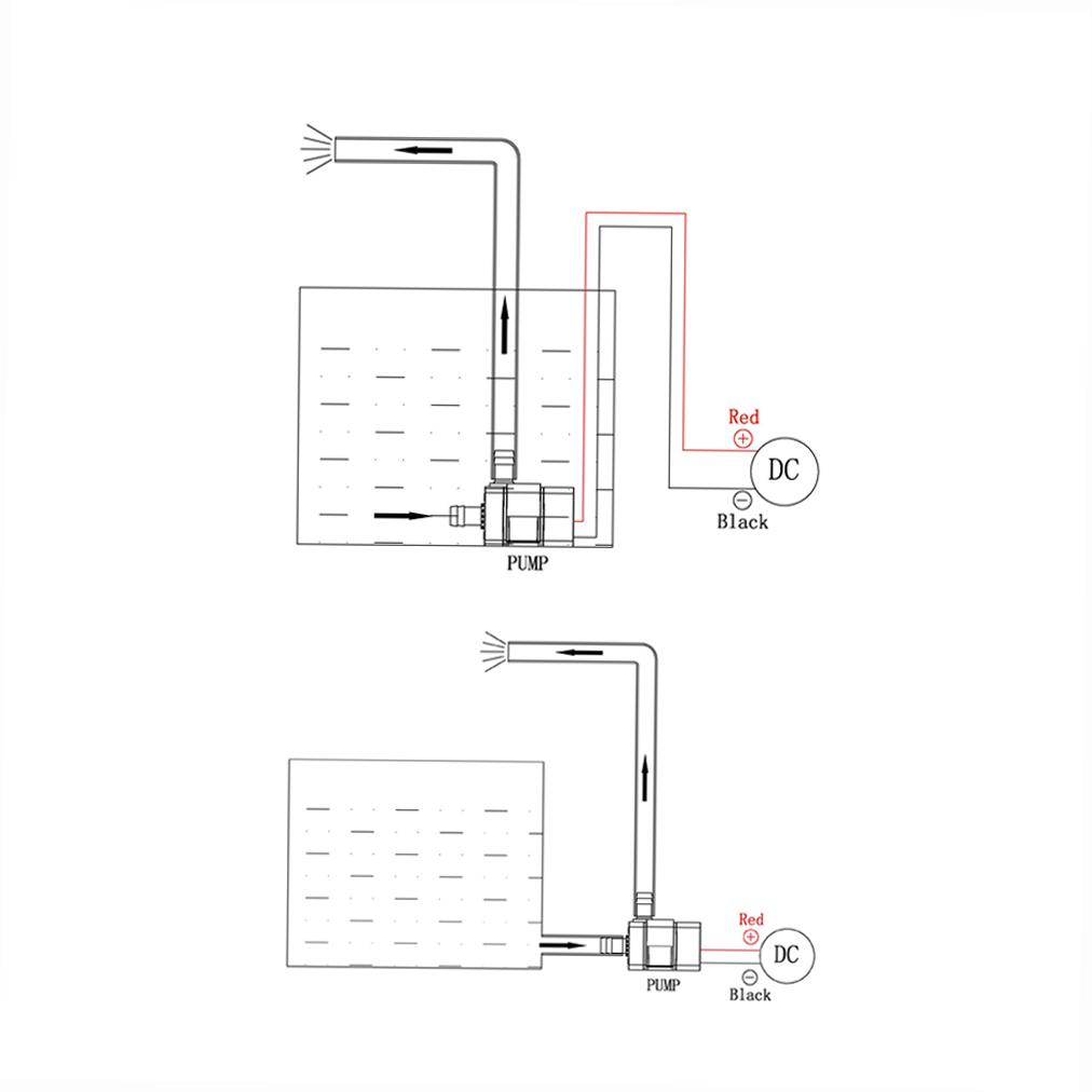 Decdeal Ultratyst Mini USB DC5V 2,3W Mikro Borstlös Vattenoljepump Vattentät Dränkbar Fontän Akvarium