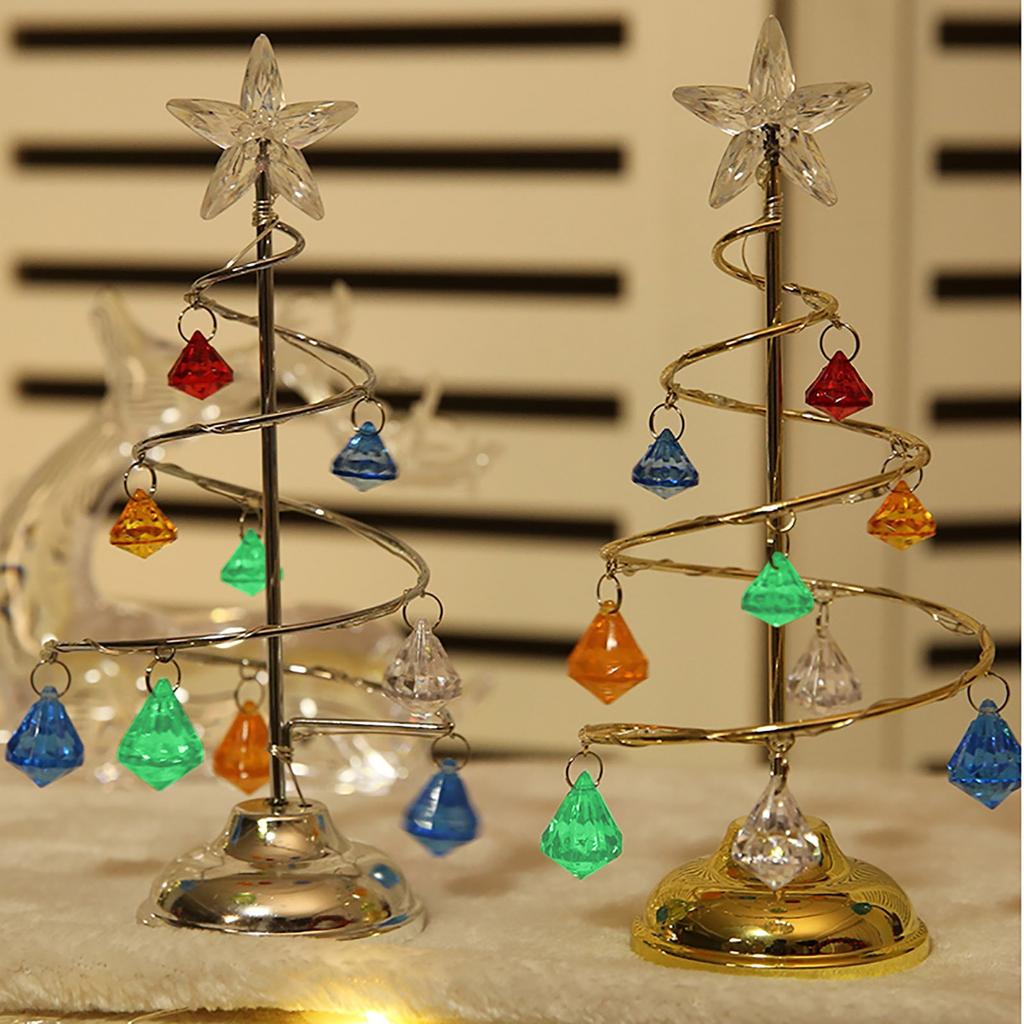 Christmas Lights Crystal Christmas Tree Lights Copper Wire Night Lights